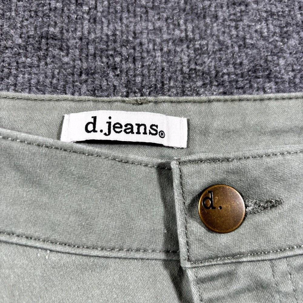 D.Jeans Chino Pant Women's 10 Green Cotton Straight Preppy Business Stretch - Picture 5 of 14